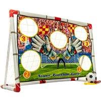 Hillington Football Goal Post Set Kids Garden Goal Net Ball Pegs Outdoor Game in White