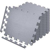 NESTLUNE 18pc Interlocking Mat Yoga EVA Soft grey | Size: 0-12 m