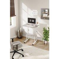 Garden Sanctuary Height Adjustable Mobile Overbed Table in White