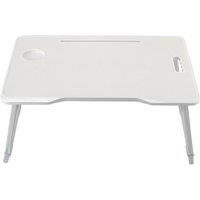 Garden Sanctuary Foldable Laptop Bed Table with Drawer in White