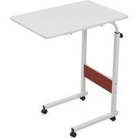 Garden Sanctuary Height Adjustable Mobile Bed Table in White