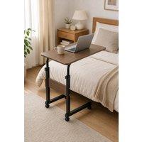 Garden Sanctuary Height Adjustable Mobile Bed Table in Walnut