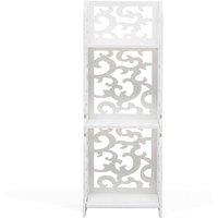 Garden Sanctuary Rustic Small White Storage Display Shelving Unit