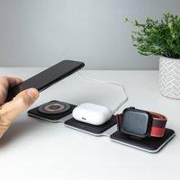 Menkind RED5 Wireless Folding Charger 15W Rapid Charging Companion in Black