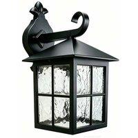 First Choice Lighting Somerset Black Outdoor Lantern Wall Light