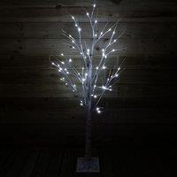Samuel Alexander 1.5m (5ft) Indoor Outdoor Christmas Lit Birch Tree with 64 Ice White LEDs