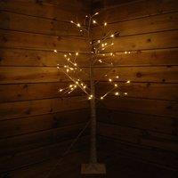 Samuel Alexander 1.5m Christmas Twinkling Birch Tree with Warm White LEDs in Beige