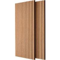 Harbour Housewares Wooden Acoustic Wall Panels - 120 x 60cm - Pack of 2 in Light Oak | Size: 120 x 60 cm