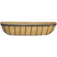 KDMD Georgian Wall Trough with Coco Liner 61cm in Brown