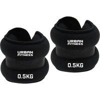 Urban Fitness Neoprene Ankle Weight Pack of 2 in Black | Size: 0.5kg