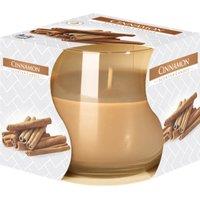 KDMD Scented Glass Jar Candle - Cinnamon in Brown