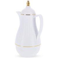 Royalford 1L Vacuum Flask Thermos Jug Insulated Airpot Hot Cold Drink Camping in White