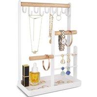 FORGEVIO Jewellery Stand Holder Multi Tier in White