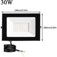 NESTLUNE 30W LED Floodlight Spot Security Flood Lights Light Outdoor in Black