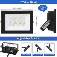 NESTLUNE 100W LED Floodlight Spot Security Flood Lights Light Outdoor in Black