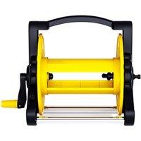 NESTLUNE Garden Watering Pipe Hose Reel Free Standing Holder in Yellow | Size: 10kg