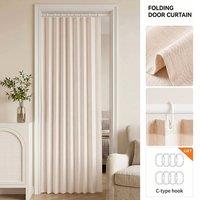 PAWNORA Beige L 140 x W 242cm Linen-effect Panel Curtains