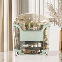 NESTLUNE Green 2 Drawers 28x34cm Dressing Table Makeup Cosmetic | Size: 28x34 cm