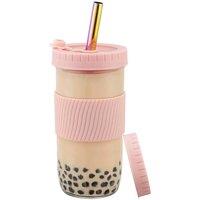 NESTLUNE Water Cup Set Wide Mouth Cold Iced Office in Pink
