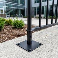 NESTLUNE Surface Bracket for Appleton Fence Posts 7cm x 9cm in Black | Size: 7 cm x 9 cm