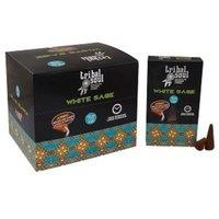 KDMD Tribal Soul Backflow Incense Cones - White Sage in Brown