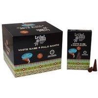 KDMD Tribal Soul Backflow Incense Cones - White Sage + Palo Santo in Brown