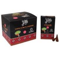 KDMD Tribal Soul Backflow Incense Cones - White Sage + Lavender in Brown