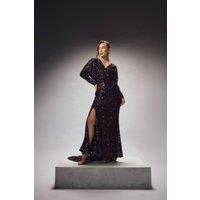 Coast Women's Couture Batwing Sleeve Maxi Dress in Purple | Size: 16