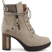 Mustang Women's High-Heeled Ankle Boots in White | Size: 5.5