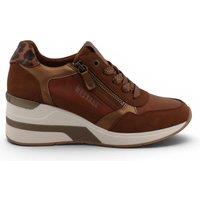 Infinity Leather Women's Mustang Platform Sneaker Trainer Casual Shoes - M0872002 in Tan | Size: 5.5