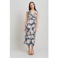 Gina Bacconi Women's Presley Cowl Neck Floral Midi Dress | Size: 14