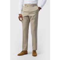 Ted Baker Men's Flat Fronted Tailored Suit Trousers in Camel | Size: 40R