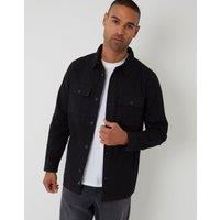 threadbare Men's Lightweight Shacket in Black | Size: 2XL