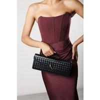 Where's That From Women's Petal Envelope Style Clutch Bag in Black