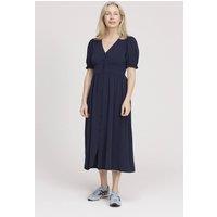 Finery London Women's Petite Samantha Button Down Midi Dress in Dark Navy | Size: 16
