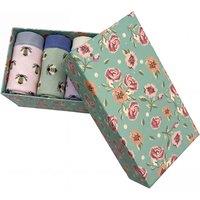 Vellin Women's Bee Happy Women's 3 Pack Bamboo Socks with Optional Gift Box in Green