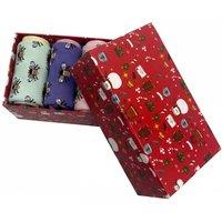 Vellin Women's Sweet Buzz Women's 3 Pack Bamboo Socks with Optional Gift Box in Red