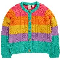 Frugi Girl's Clay Cable Knit Cardigan | Size: 4-5 Years