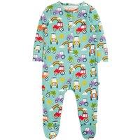 Frugi Boy's Lovely Babygrow in Aqua | Size: 12-18 m