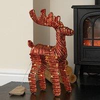 Samuel Alexander 40cm Light Up Christmas Reindeer with 50 Warm White LEDs in Red