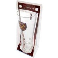 West Ham United FC Official Tall Beer Glass in Clear