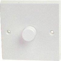 Dencon 400W 1 Way Rotary Dimmer Switch in White