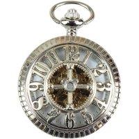 Oliver Tweed Automatic Pocket Watch Mechanical Peaky Blinders Vintage Double Hunter in Silver