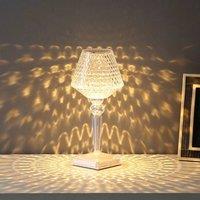 PAWNORA Style 2 Warm Ambient Table Lamp in Clear