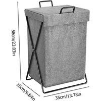 FORGEVIO 1X Laundry Basket Dirty Washing Wash in Grey