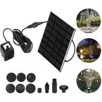 FLAVORA 180L/H Water Feature Pump Solar Panel Powered Garden in Black | Size: 100 cm x 60 cm