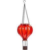 FLAVORA 45cm Solar Cool Flame Hot Air Balloon Hanging LED in Red