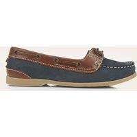 CATESBY ENGLAND Women's Pixie Premium Leather Boat Shoes in Navy | Size: 6