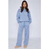STYLEWISE Women's Oversized Crucifix Embroidered Hooded Fleece Co-ord | Size: Large