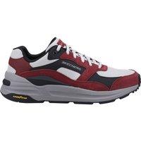 Skechers Men's 'Global Jogger' Leather Trainers in Burgundy | Size: 9